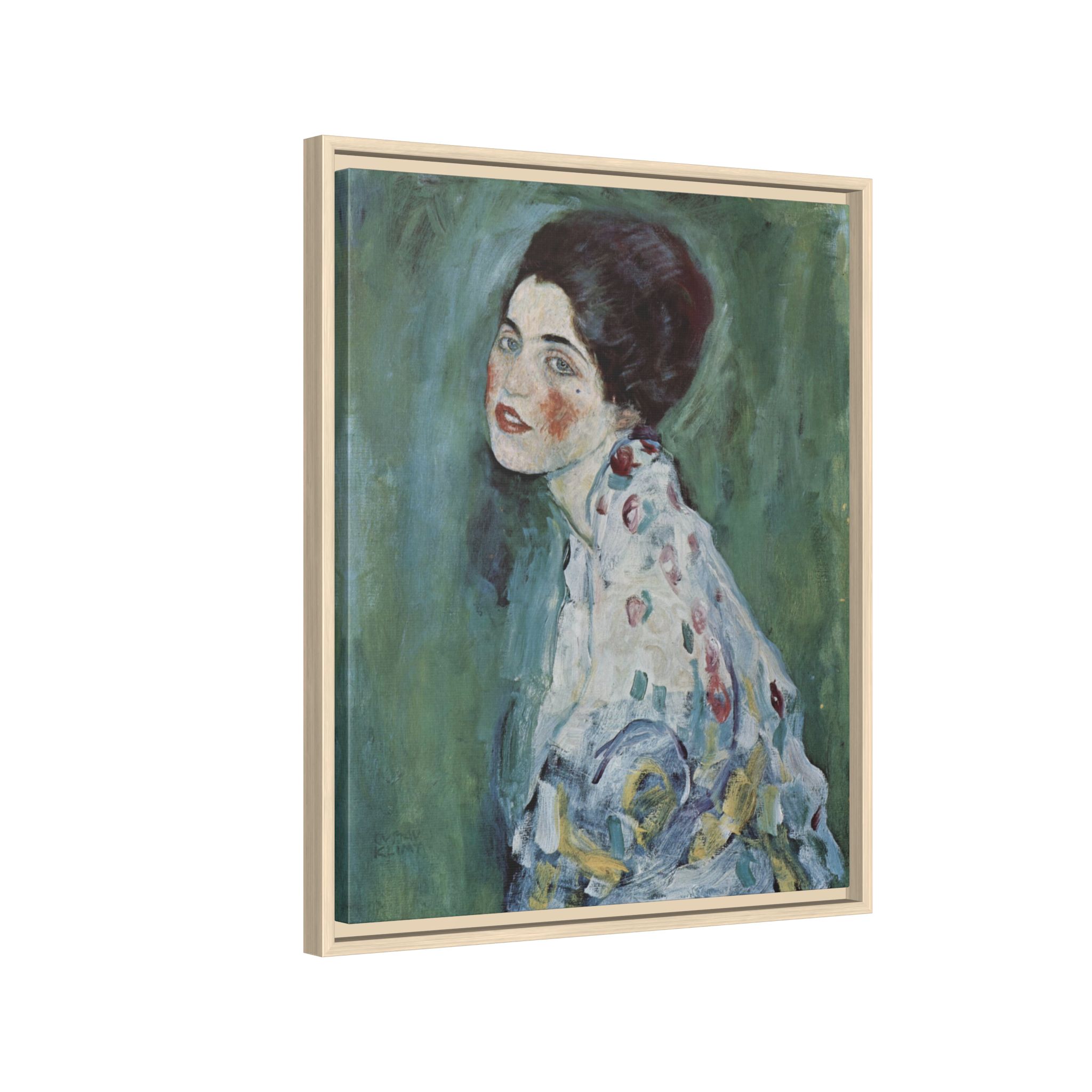 Portrait of a Lady (1916-1917) Framed Canvas | Gustav Klimt Wall Art