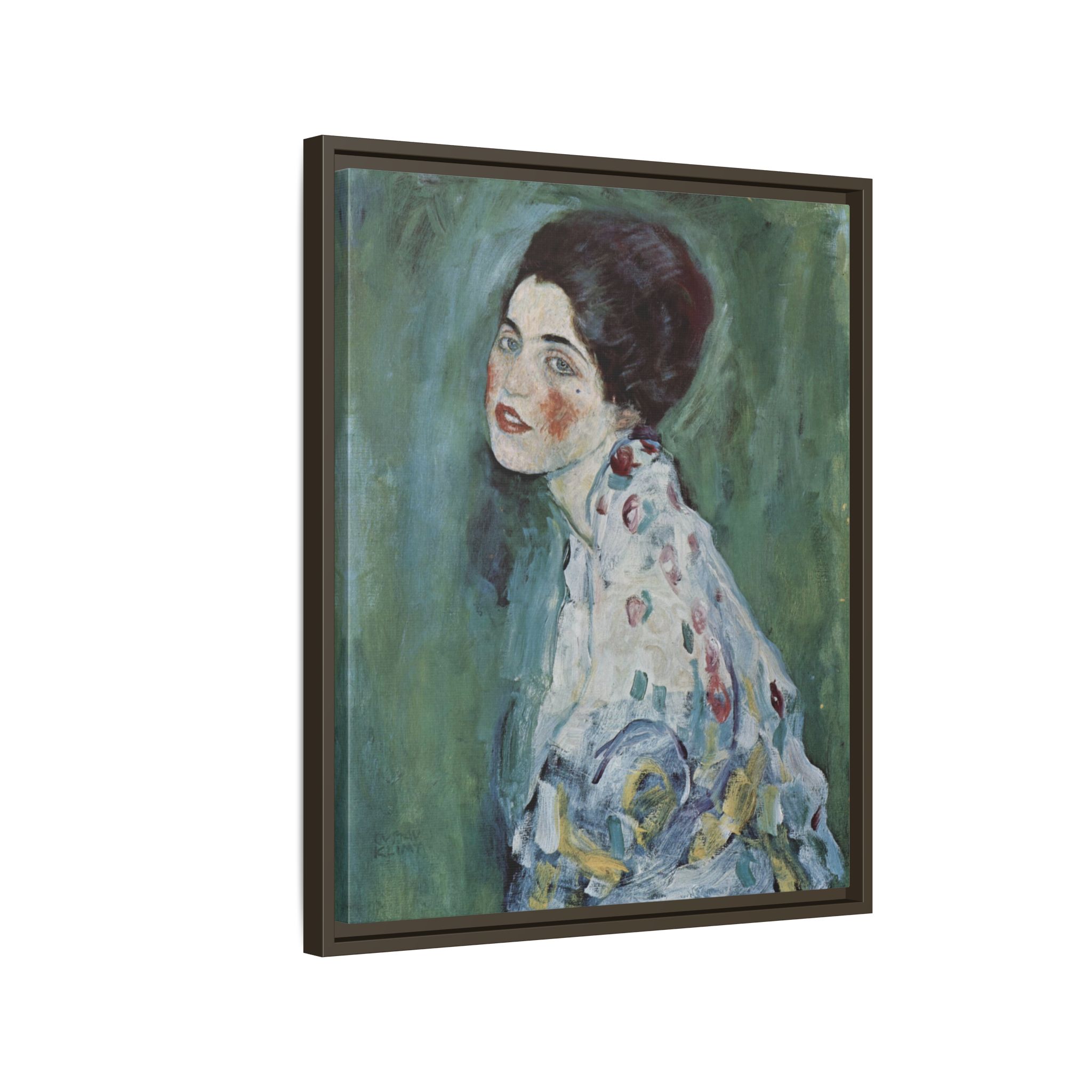 Portrait of a Lady (1916-1917) Framed Canvas | Gustav Klimt Wall Art
