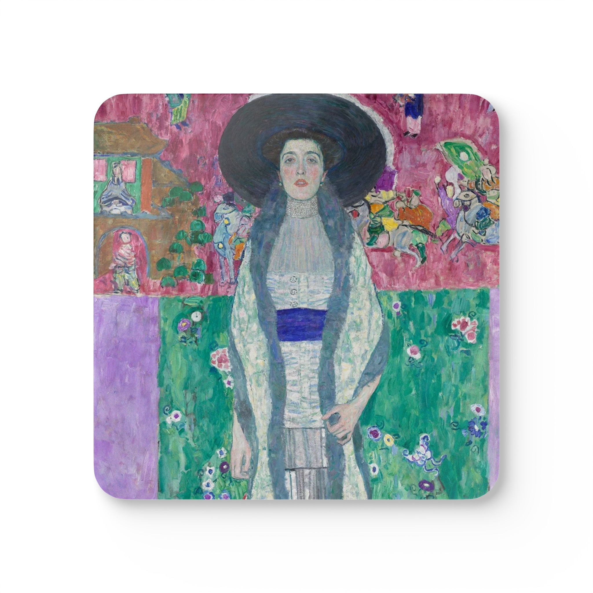 Portrait of Adele Bloch-Bauer II (1912) Coaster Set | Gustav Klimt