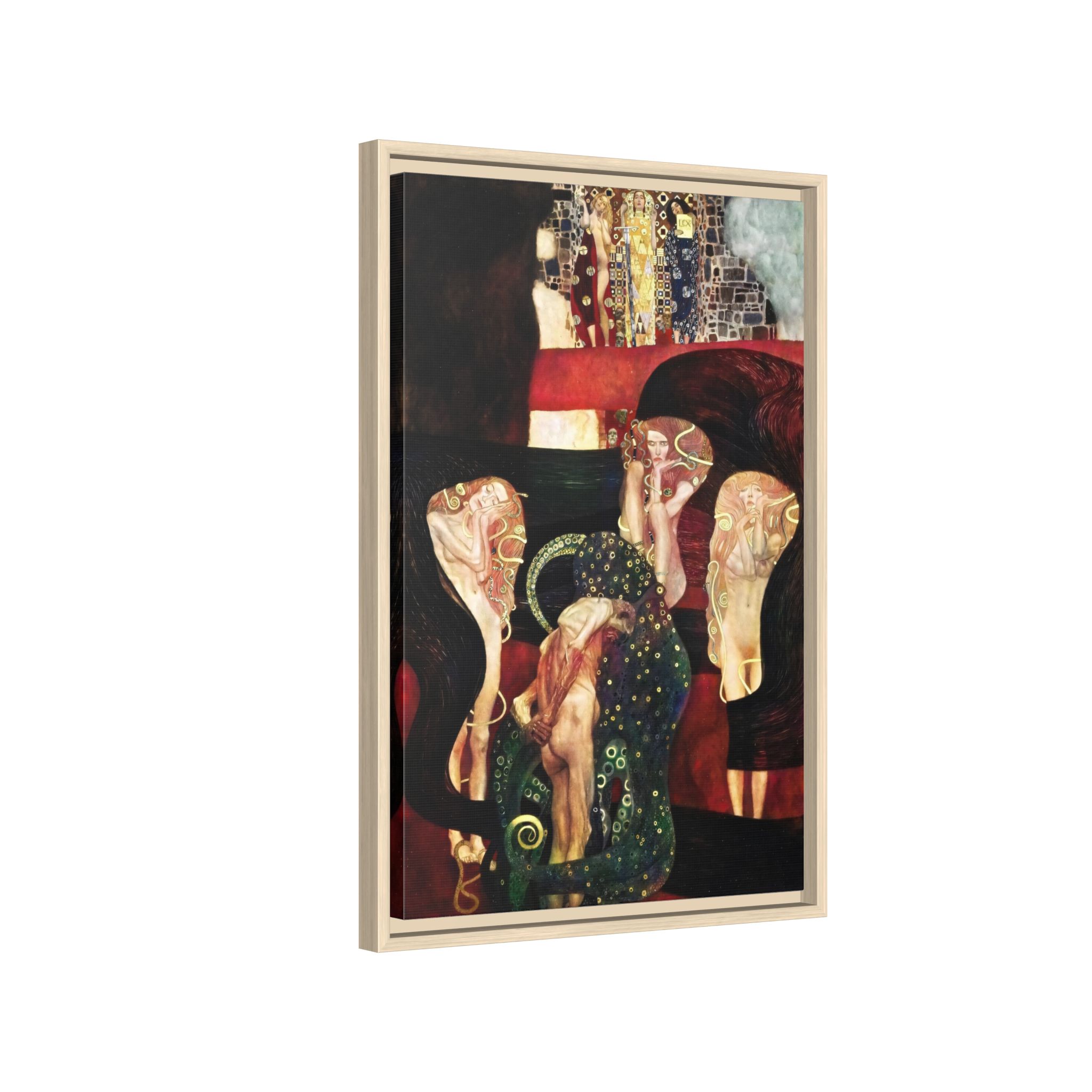 Jurisprudence (1907) Framed Canvas | Gustav Klimt Wall Art