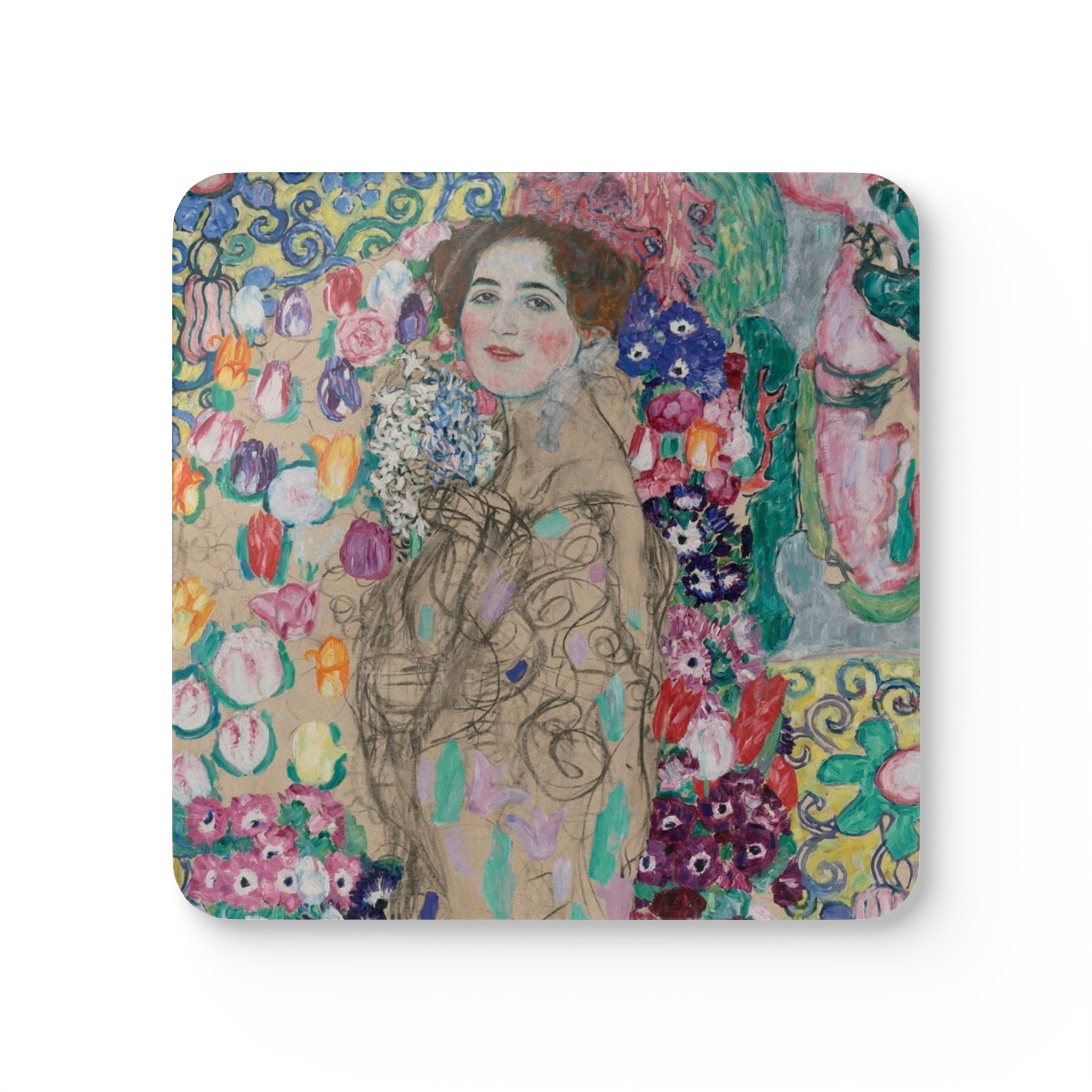 Posthumous Portrait of Ria Munk III (1917) Coaster Set | Gustav Klimt
