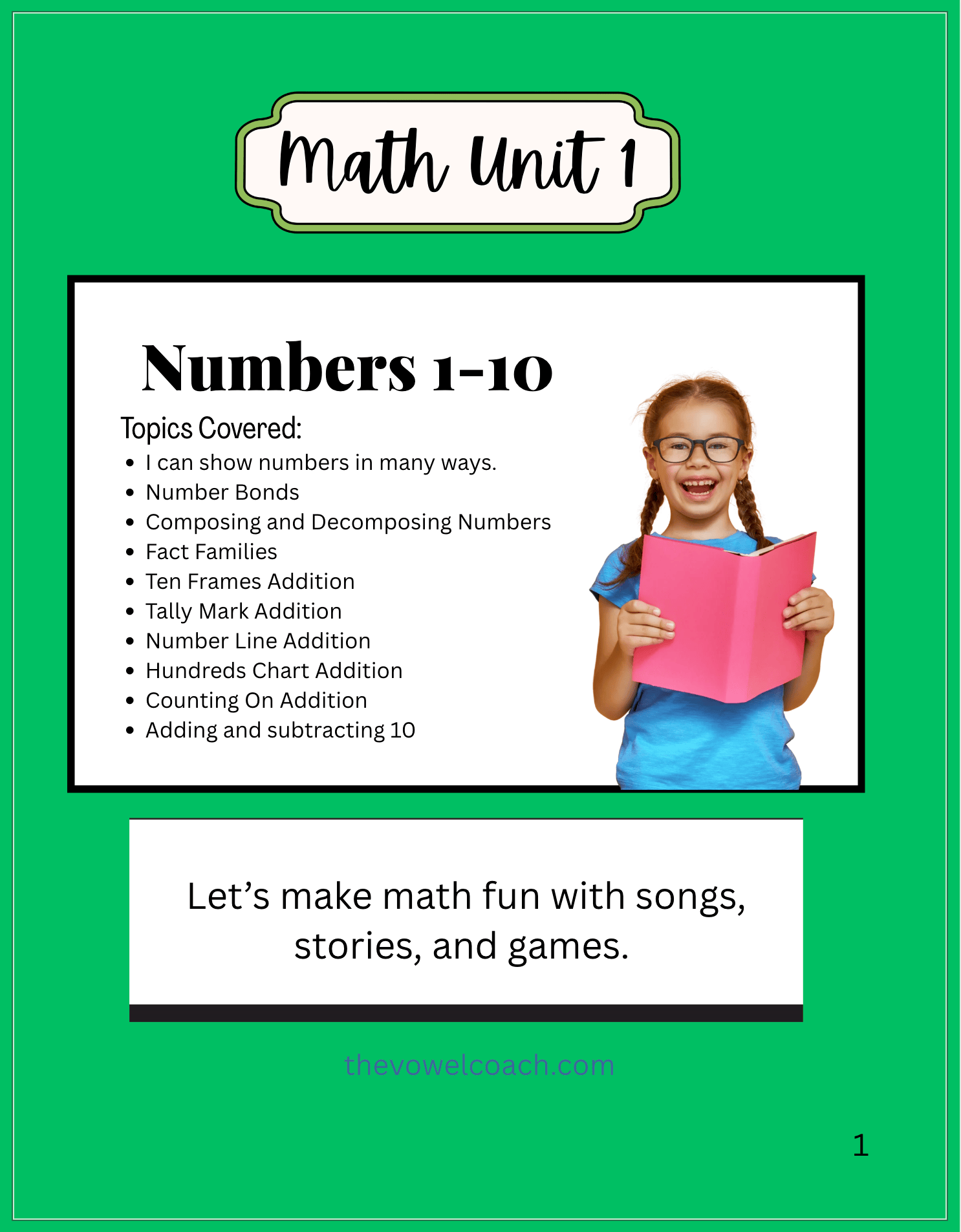 Math Unit 1: Numbers 1-10
