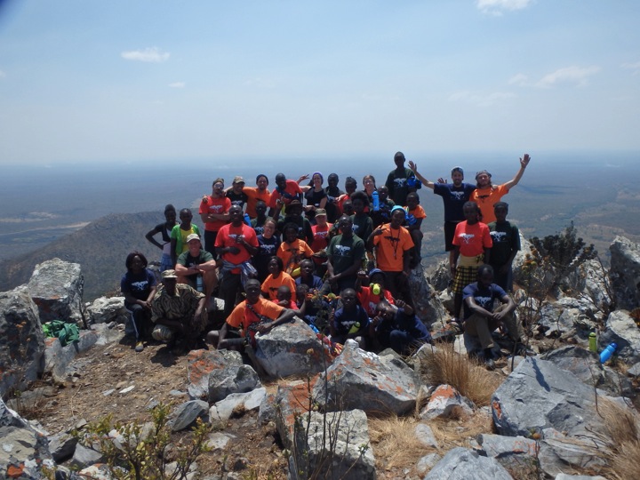 Camp TREE participants at the summit of Mount Lavushi.