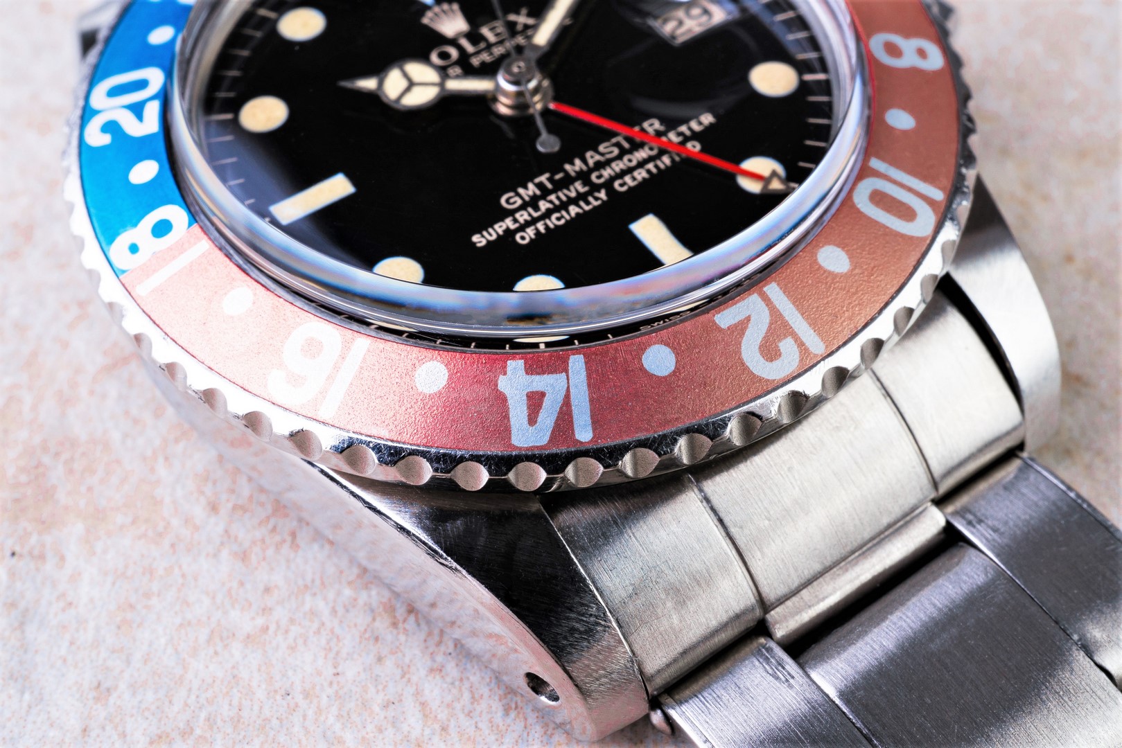 1675 Gmt Master Mirror Gilt Dial Mff Inlay 7206 Bracelet The Watchguy