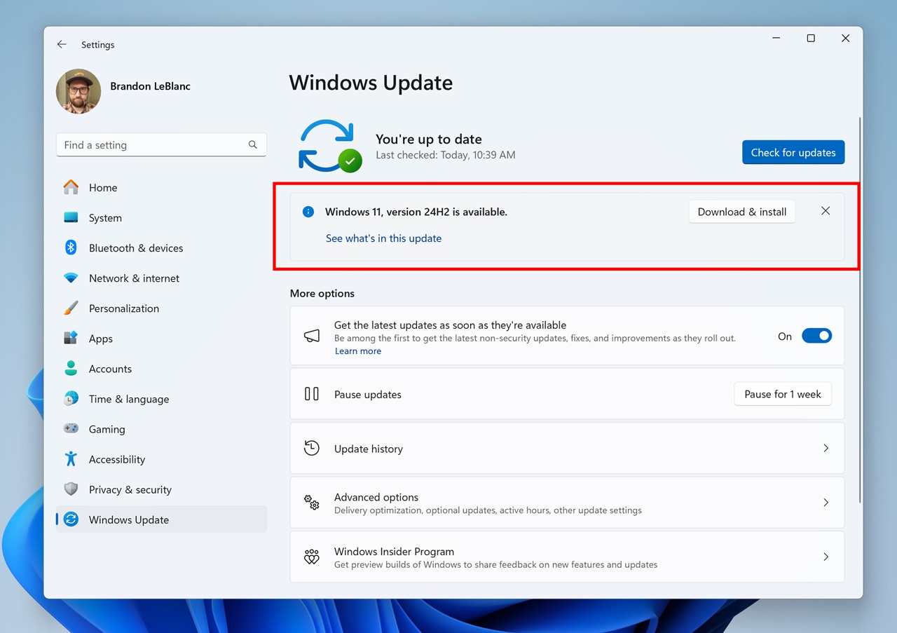 Microsoft Windows 11 Update Tool CREM Windows 11 Version 24H2 Update 