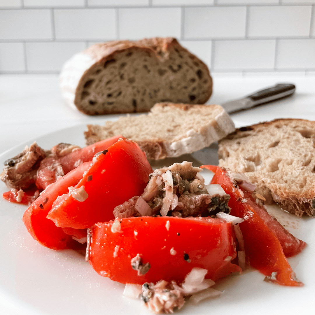Tomato, Shallot and Sardine Salad