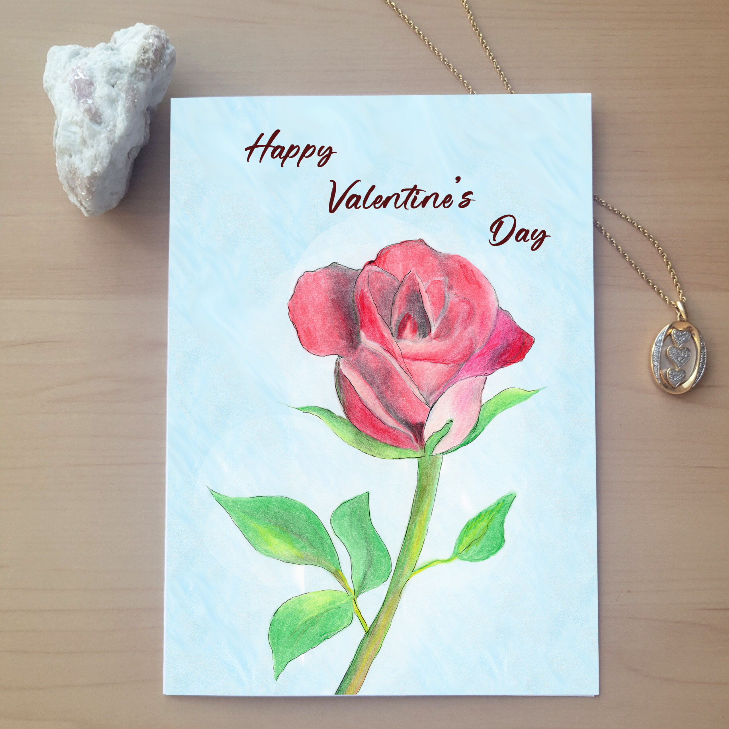 Red Rose Valentine's Day Card