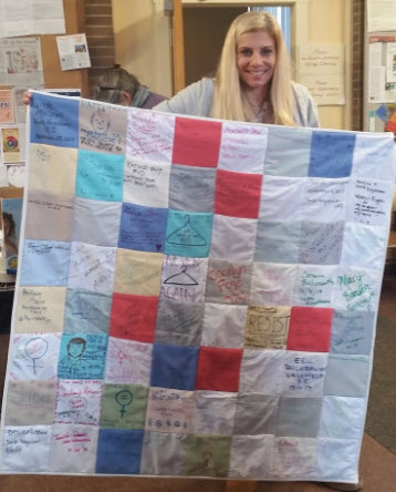 12. The quilt section is finally complete, and your square is ready to display your voice to the world!