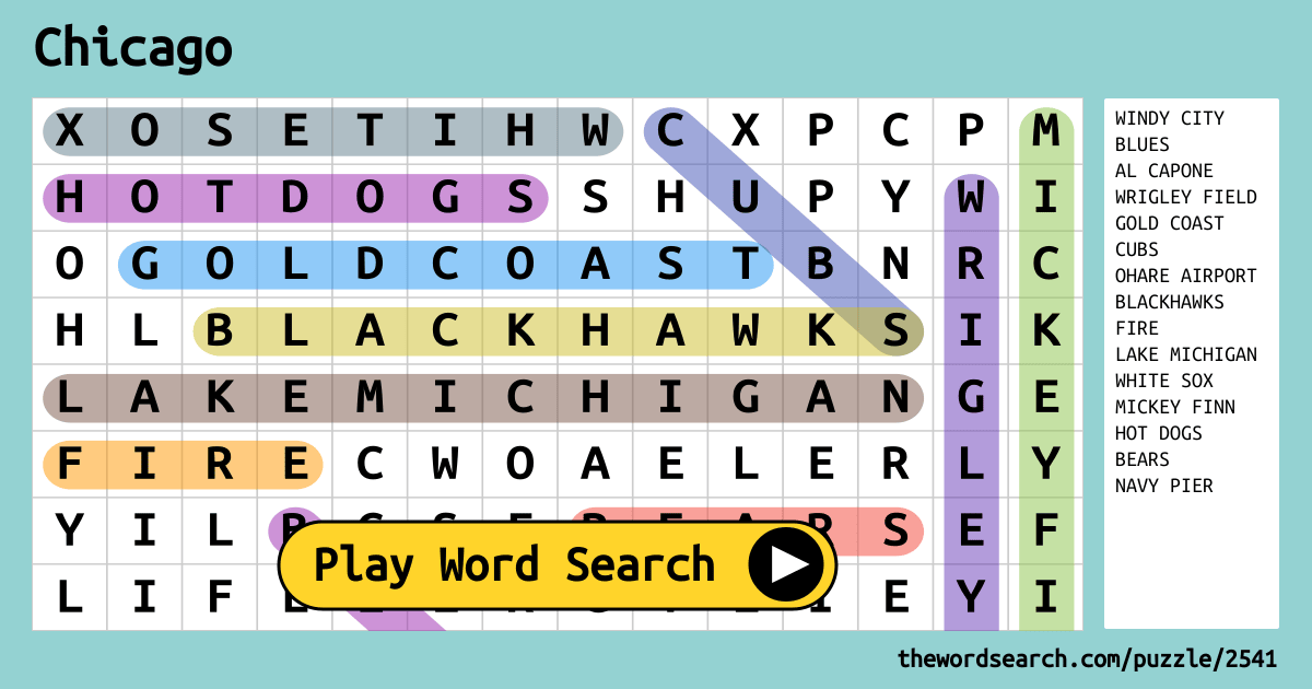 chicago word search