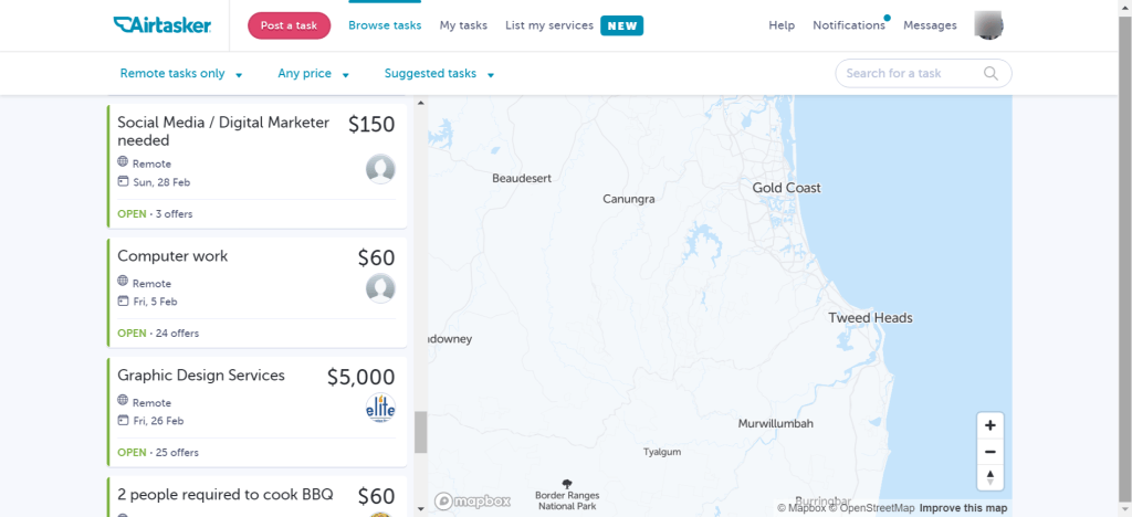 earn money online typing on Airtasker