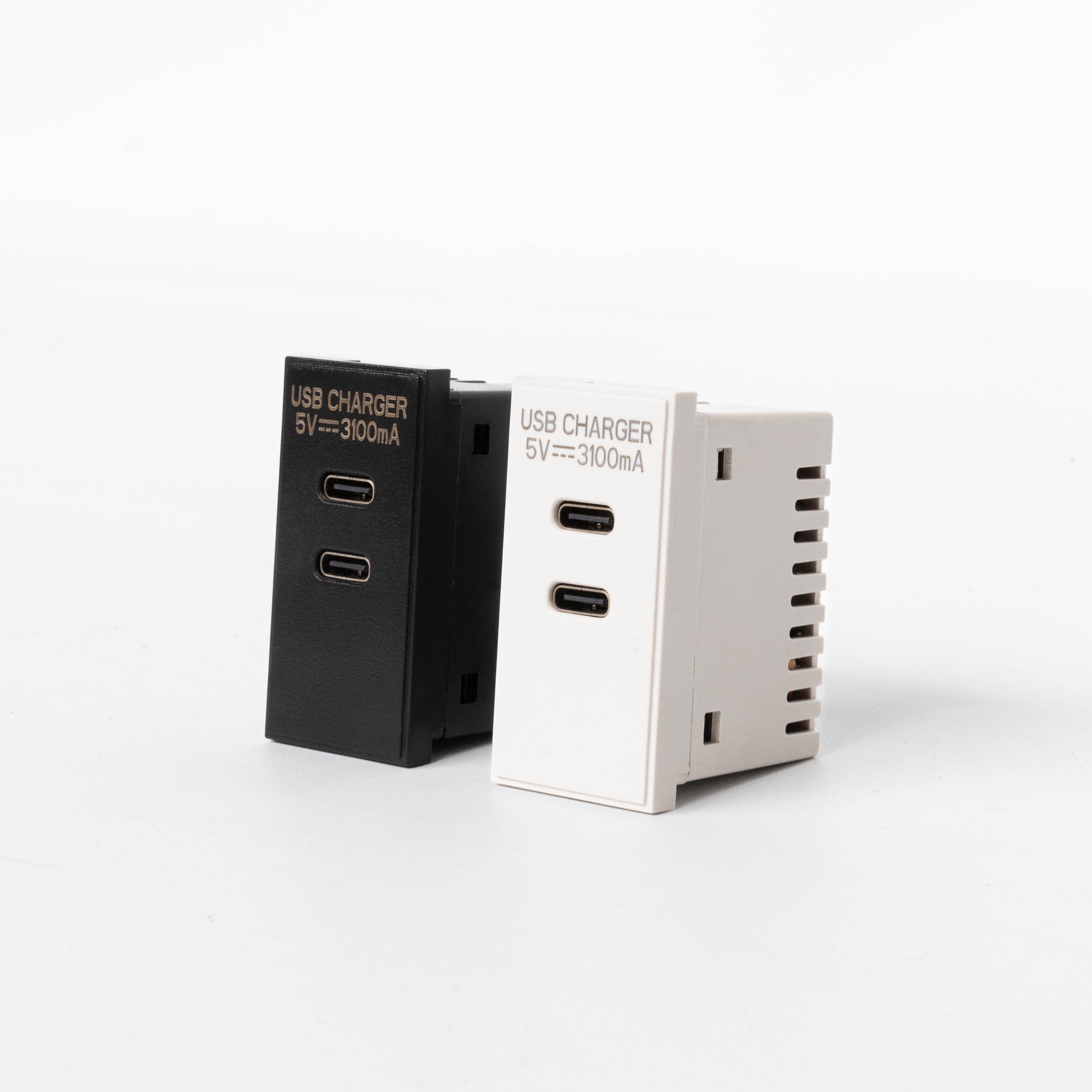 Twin USB-C Euro Charger Module