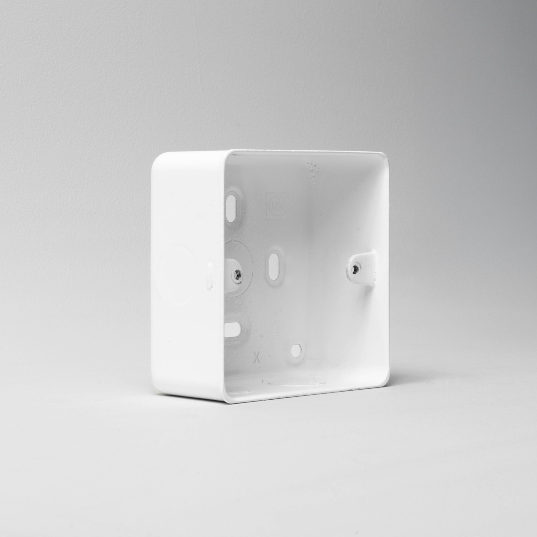 White Single Back Box
