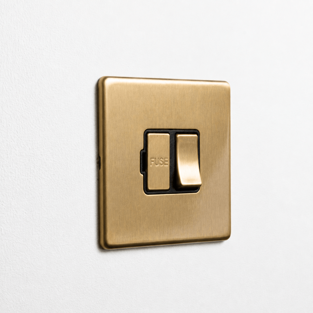 Concealed Satin Brass Switched Fused Connection Switch