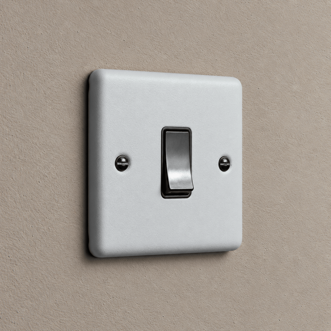 Feather Grey 1 Gang 2 Way Switch