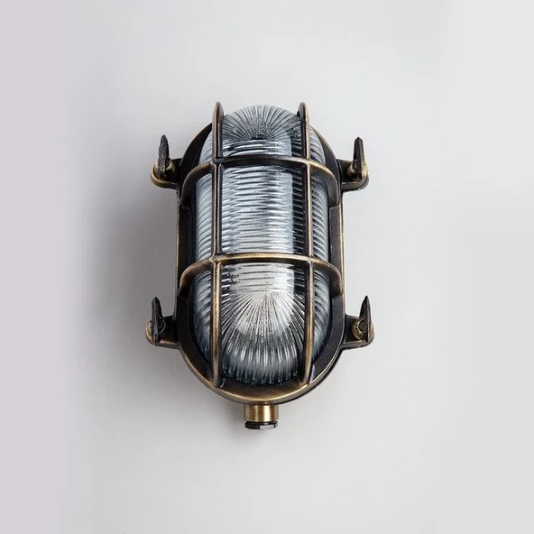 The Anchor Oval Bulkhead - Antique Brass