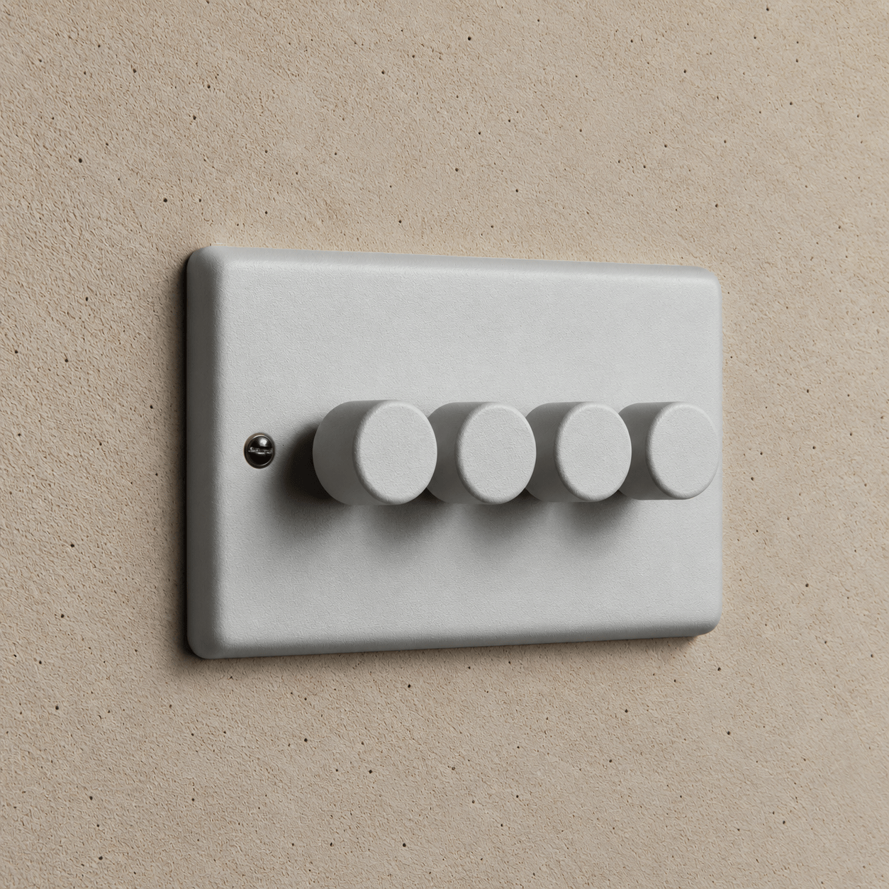 Feather Grey 4 Gang 2 Way Dimmer