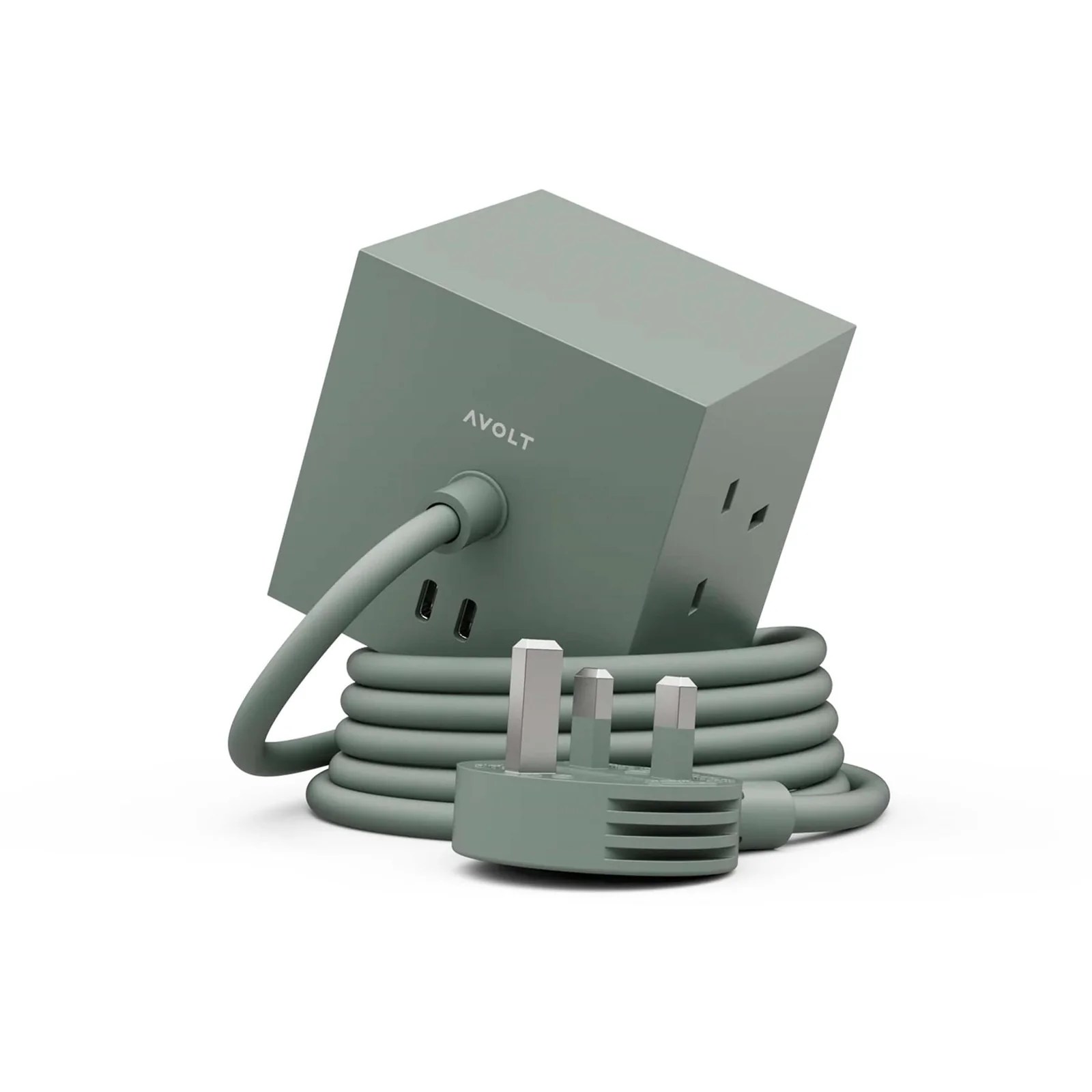 AVOLT Square 1 Power Extension Lead - Oak Green