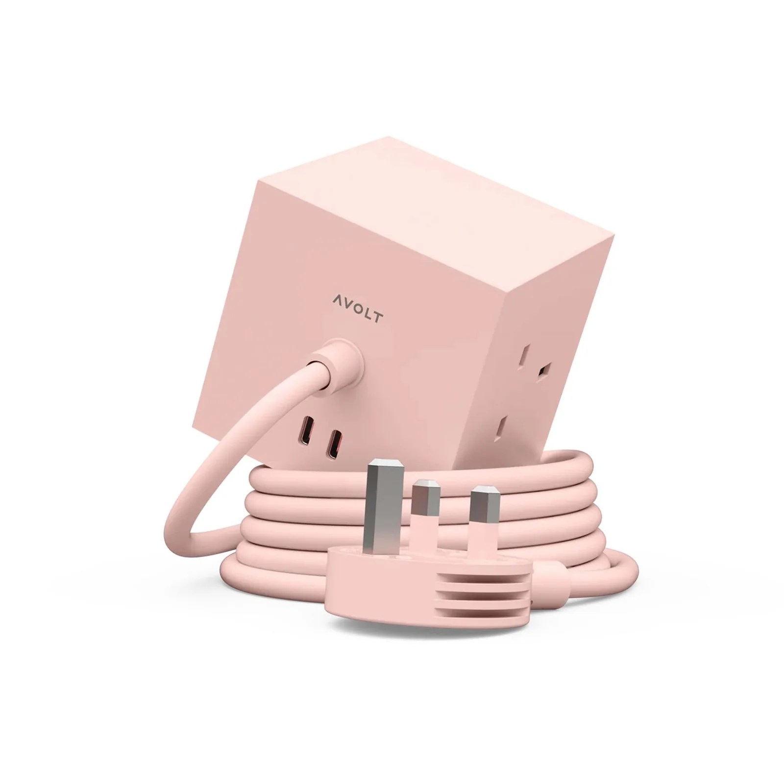 AVOLT Square 1 Power Extension Lead - New Pink