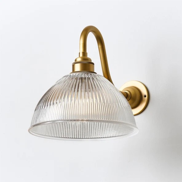 Prismatic Dome Wall Light - Swan Arm