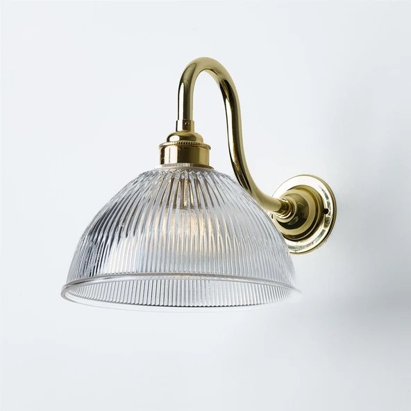 Prismatic Dome Wall Light - Swan Arm