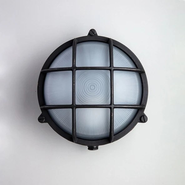 The Anchor Round Bulkhead Light: Dark Bronze