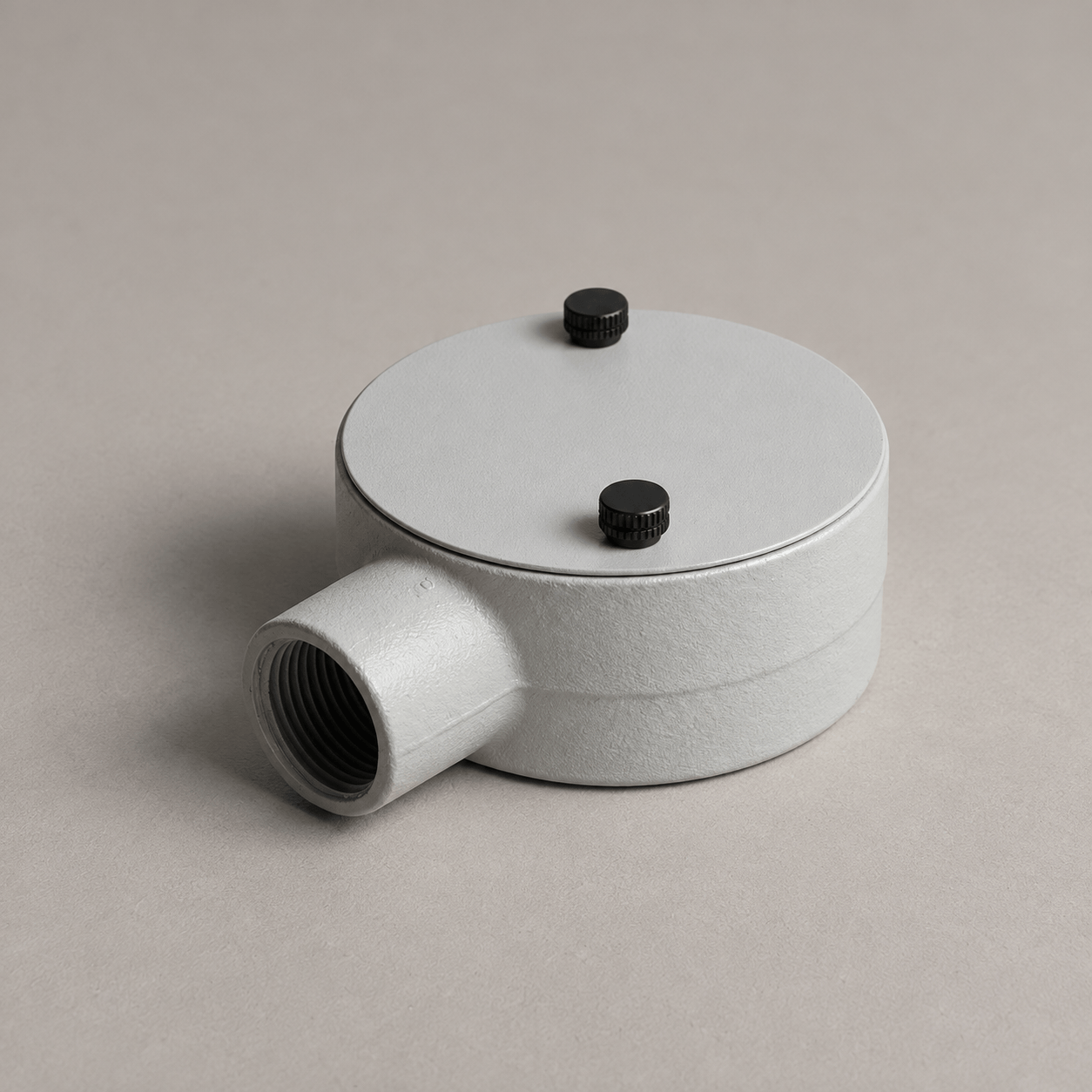20mm Conduit End Box – Feather Grey