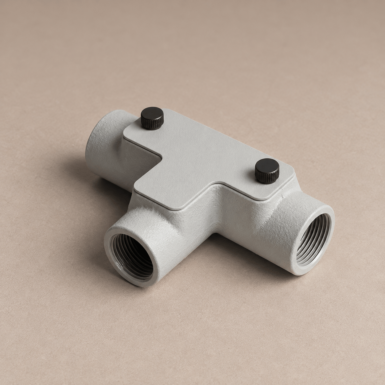 20mm Conduit Inspection Tee – Feather Grey