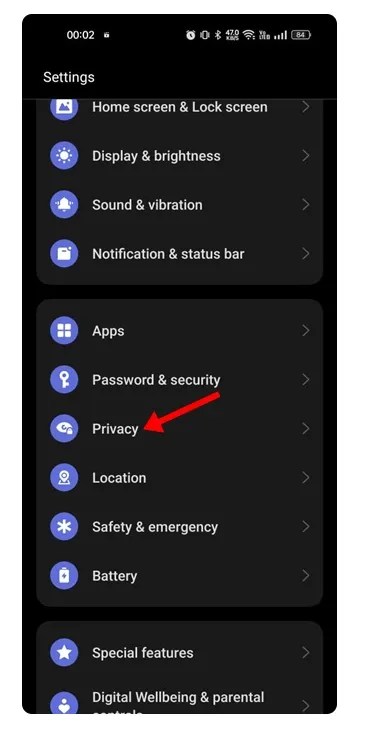 تحقق من إذن الميكروفون على Android