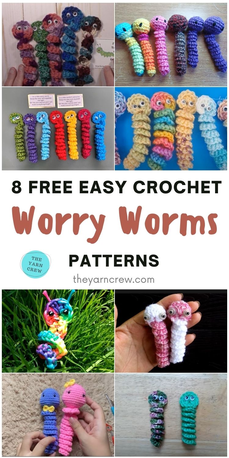 8 Free Easy Crochet Worry Worm Patterns PIN 1