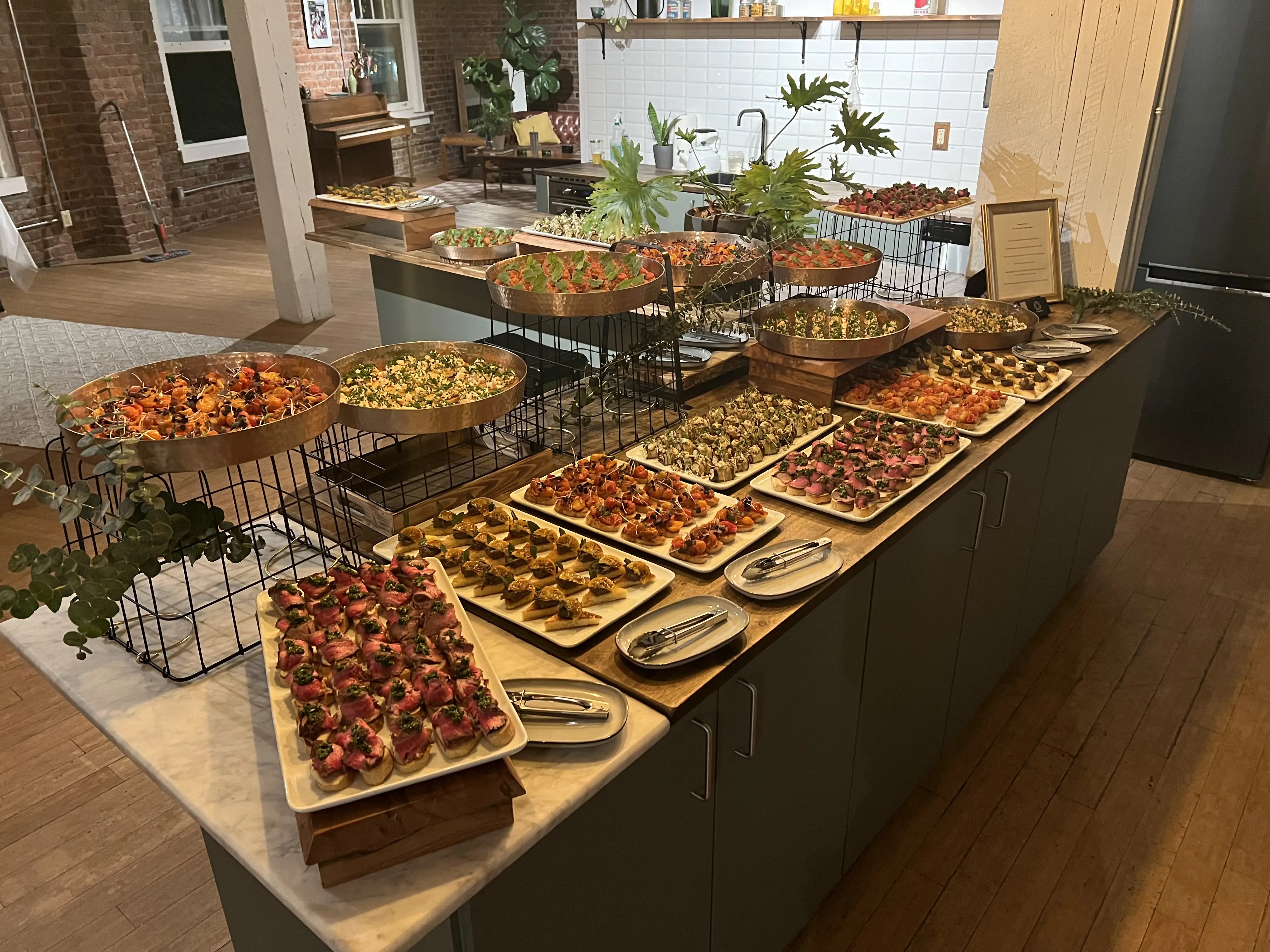 Professional private chef setup