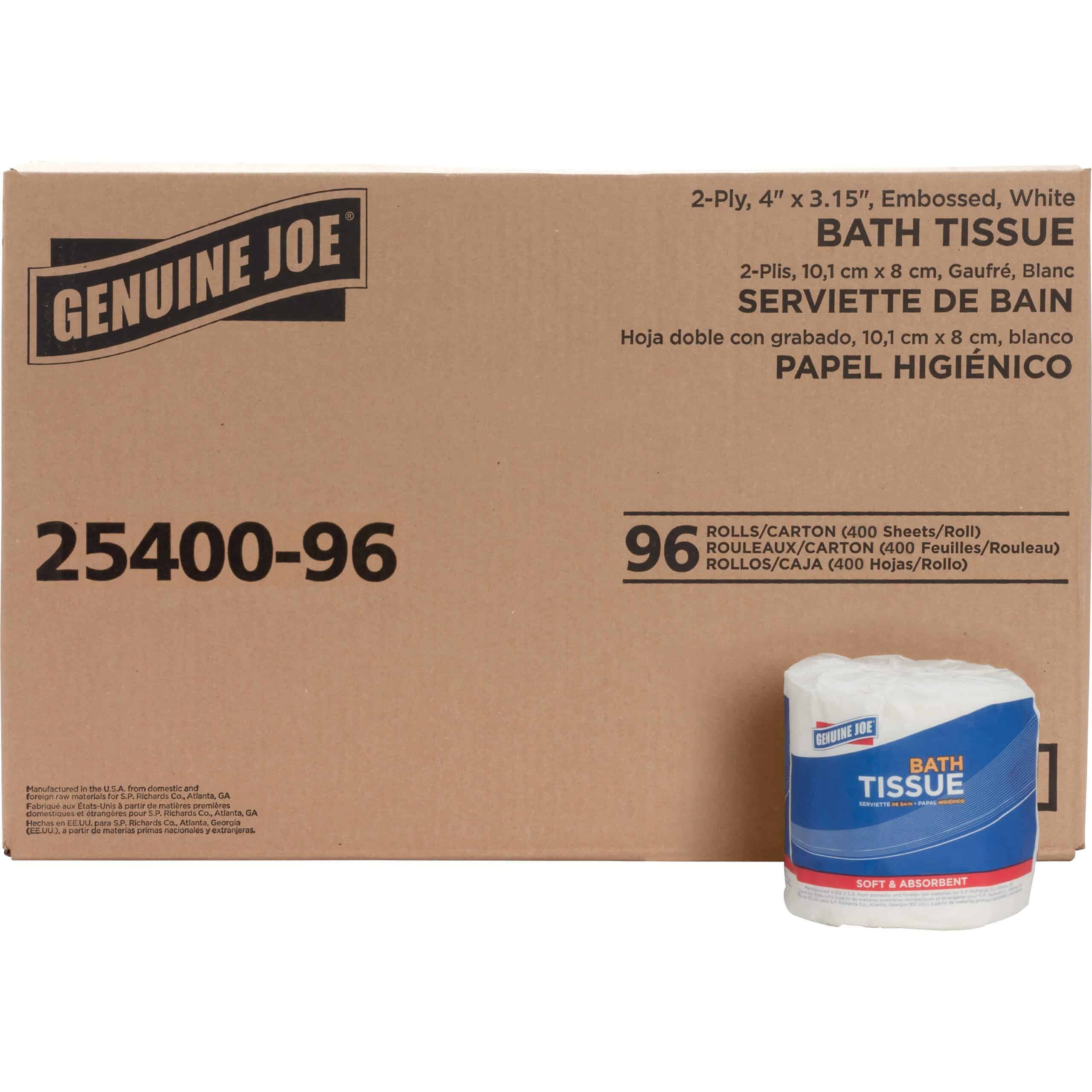 Genuine Joe 2-ply Standard Bath Tissue 96 Rolls