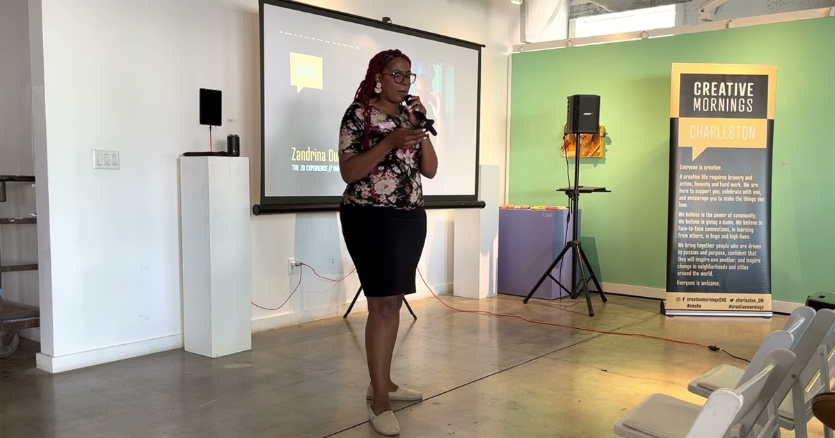Zandrina Dunning at Creative Mornings Charleston