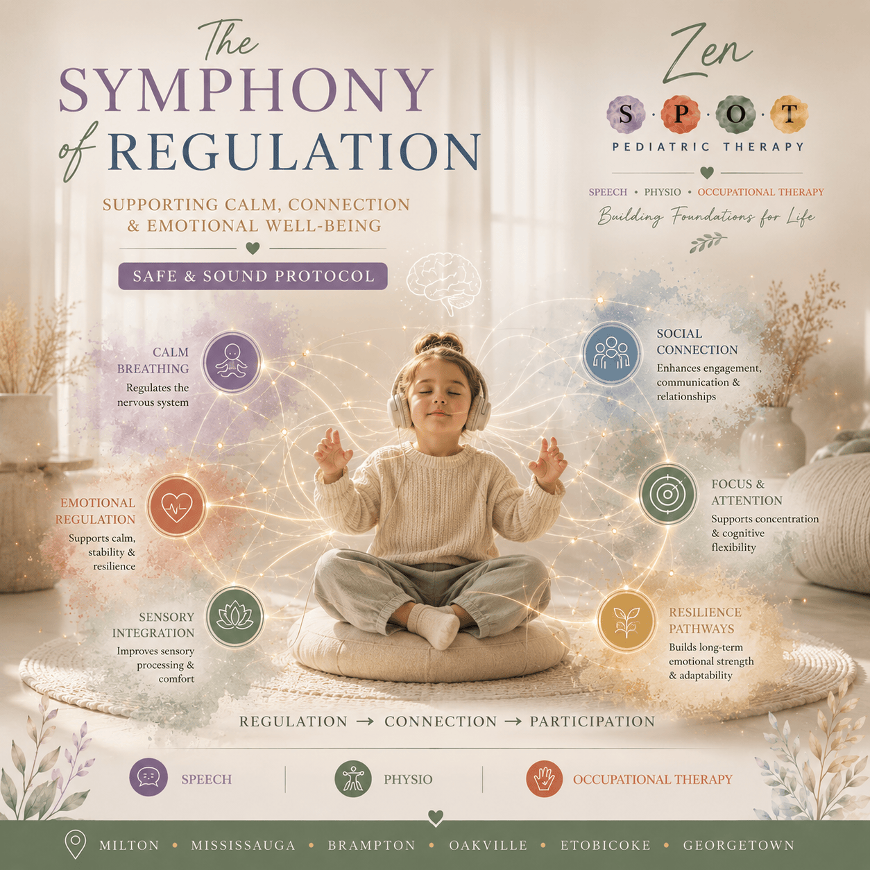 Safe and Sound Protocol, SSP Therapy, Nervous System Regulation, Polyvagal Theory, Sensory Processing, Emotional Regulation, Trauma-Informed Therapy, SSP Milton, SSP Mississauga