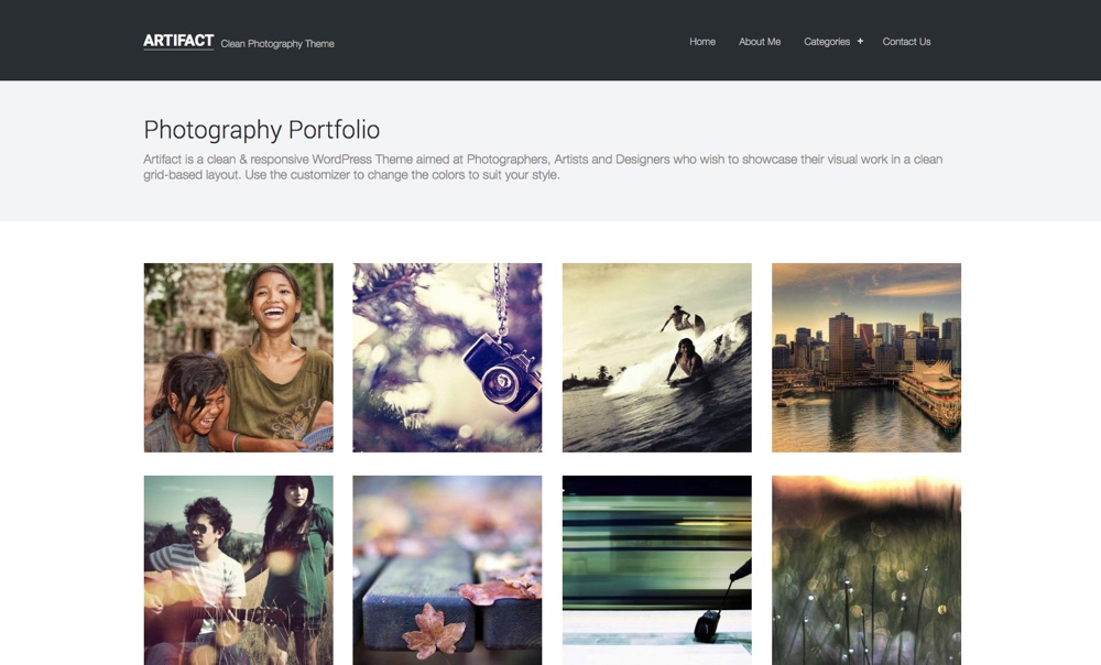 This theme is created for designers, developers, and users seeking a creative experience . Photography Wordpress Theme Thimpress