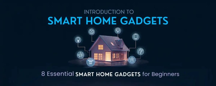 Smart home technology for beginners setup showing connected devices and home automation system