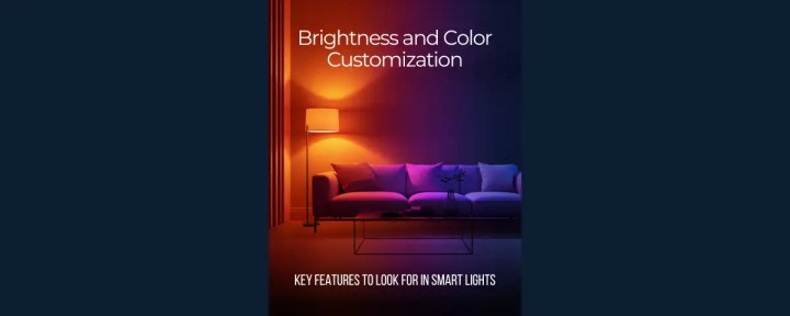 smart lighting with adjustable brightness and color settings