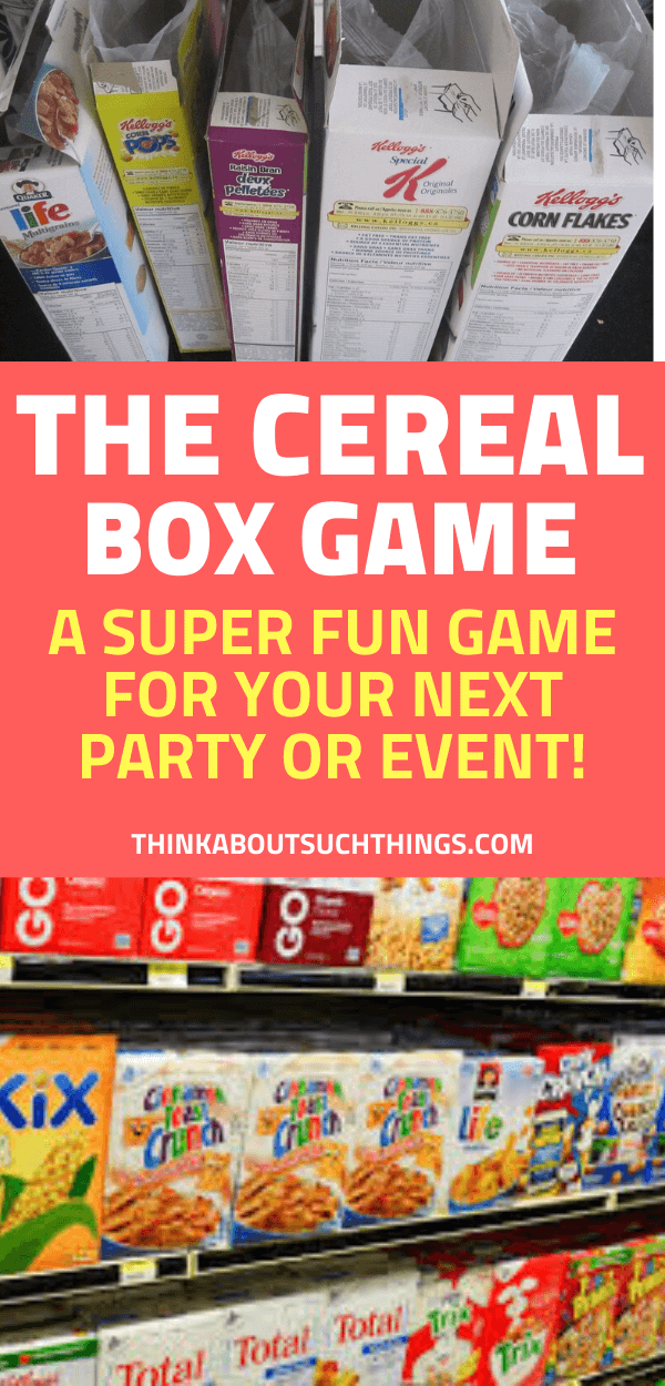 I've thrown my fair share of parties, events, and meetings. How To Play The Epic Cereal Box Game With Video Think About Such Things