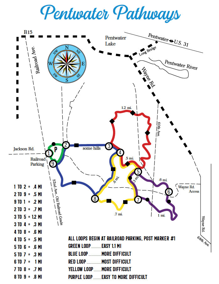 Pentwater Map At Lola Goll Blog Pentwater Pathwways 