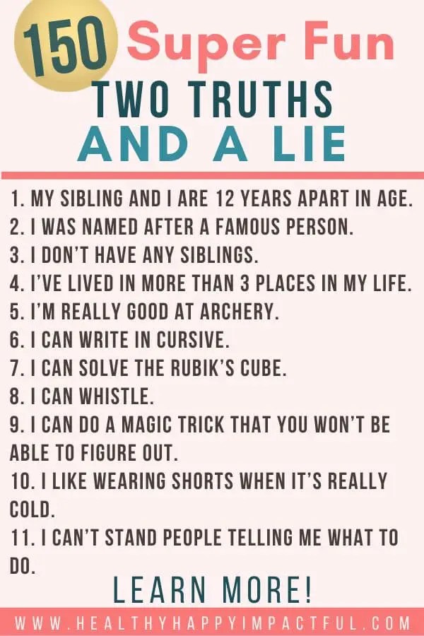 Two Truths and One Lie! (Conversation Club) Thinking in English