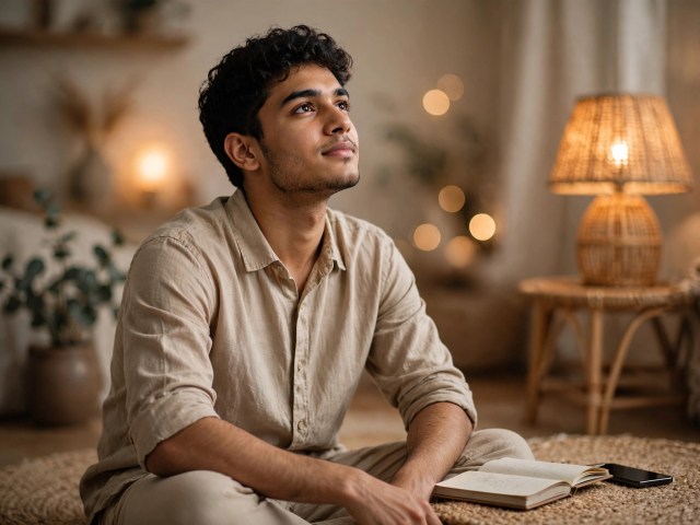 Thinking of Yours: Young entrepreneur in a reflective moment building self-awareness and adaptability — key habits for developing the silent skill of entrepreneurship