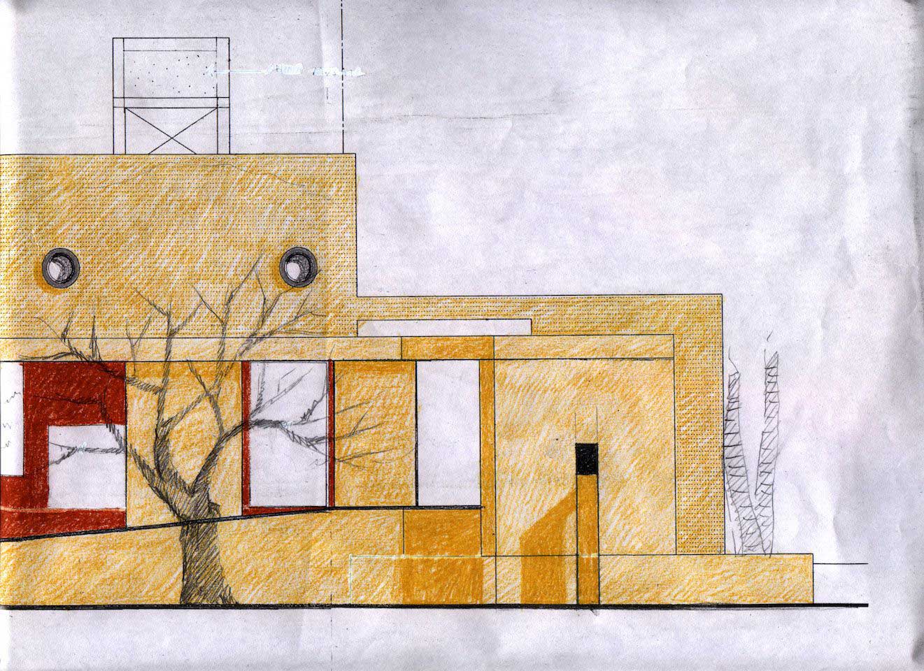 Shrujan Campus [2004] drawing by Mausami Andhare