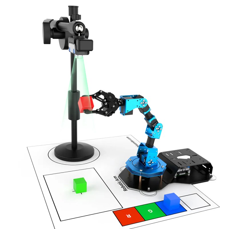 Hiwonder Armpi Raspberry Pi 4b Ai Vision Robotic Arm Python Program - Modern Light Texture - Desktop