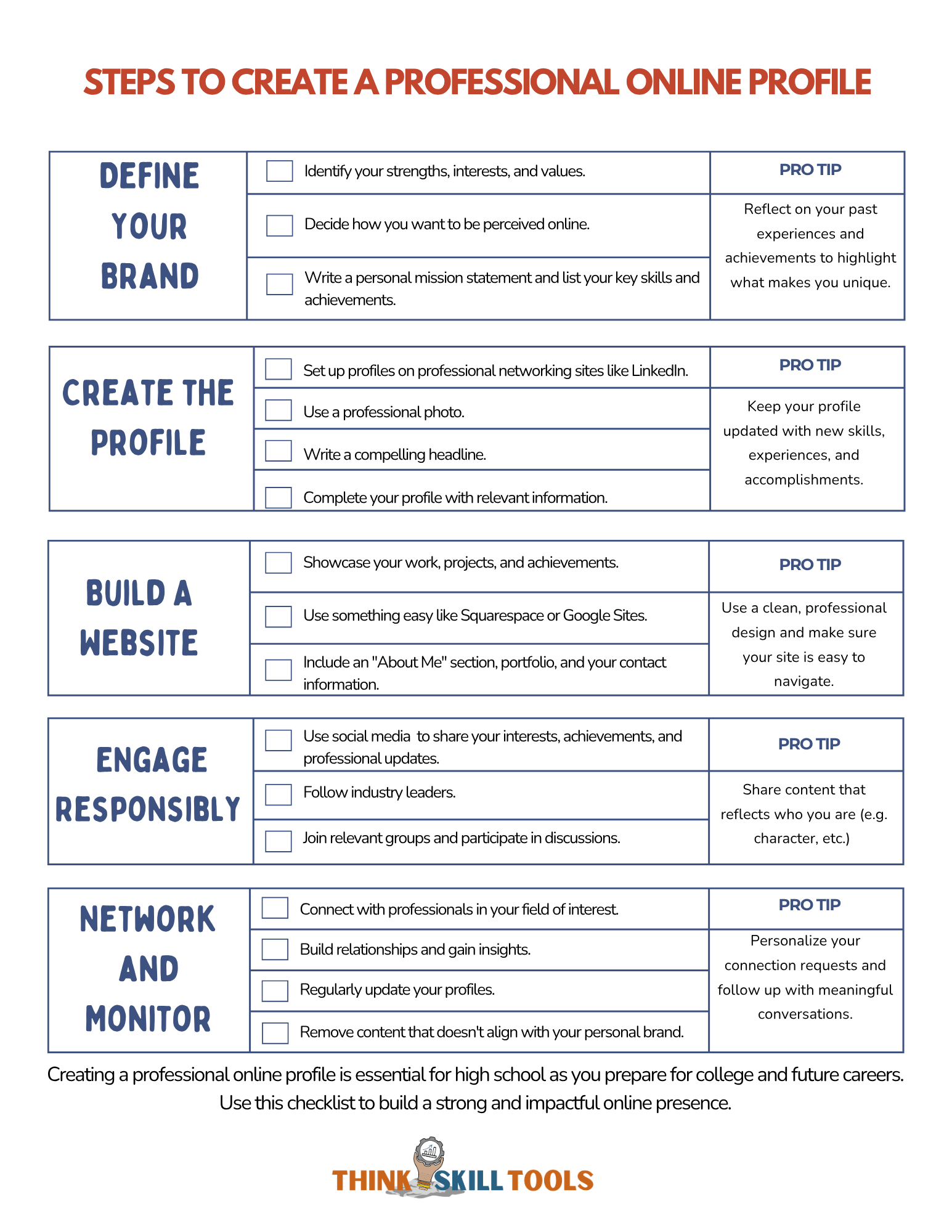 checklist-steps-to-create-a-professional-online-profile