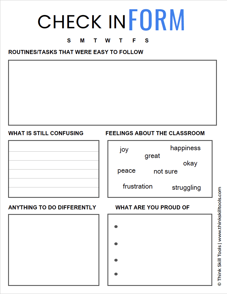 class-management-project-check-in-form