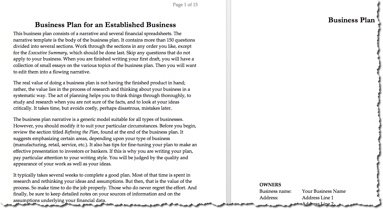 Generic Business Plan Template Package Think2xit