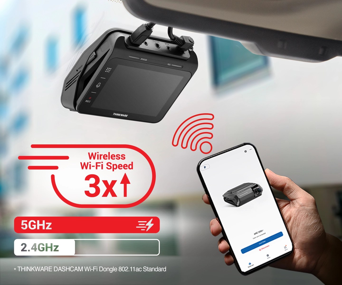 THINKWARE ARC 900 Front & Rear 4K & 2K Dash Cam 5GHz Wi-Fi