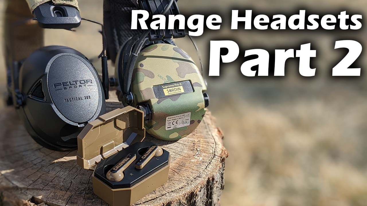 This is part 2 of our Range active hearing protection series where we continue with the Caldwell E-max shadows, Peltor Sport 300s, and Sordin Supreme Pro-X LEDs.