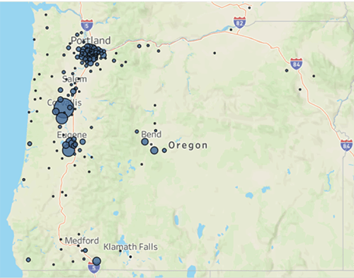 TAO January 2026 Planning Summary Oregon MEMBERSHIP MAP 