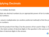 Multiplying Decimals Gcse Maths Steps Examples Worksheet