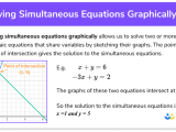 Solving Simultaneous Equations Graphically Gcse Maths